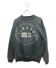 VERSACE CLASSIC V2（ヴェルサーチクラシック）の古着「プリントクルーネッスウェット」｜ブラック