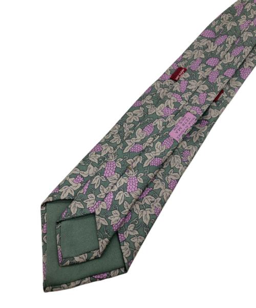 HERMES（エルメス）HERMES (エルメス) シルクネクタイ グリーン×パープル サイズ:下記参照の古着・服飾アイテム