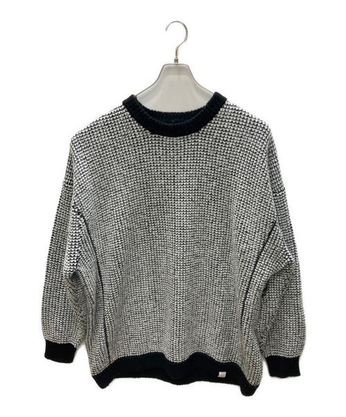 EVISEN（エビセン）EVISEN (エビセン) モヘヤ混ニット ブラック×ホワイト サイズ:SIZE XLの古着・服飾アイテム
