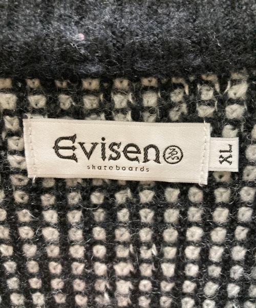 EVISEN（エビセン）EVISEN (エビセン) モヘヤ混ニット ブラック×ホワイト サイズ:SIZE XLの古着・服飾アイテム