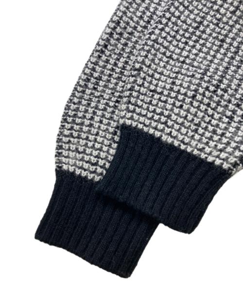 EVISEN（エビセン）EVISEN (エビセン) モヘヤ混ニット ブラック×ホワイト サイズ:SIZE XLの古着・服飾アイテム