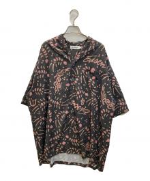 EVISEN（エビセン）の古着「SHRIMP CHIRASHI STRETCH SHIRT」｜ブラック×ピンク