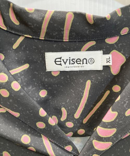 EVISEN（エビセン）EVISEN (エビセン) SHRIMP CHIRASHI STRETCH SHIRT ブラック×ピンク サイズ:SIZE XLの古着・服飾アイテム