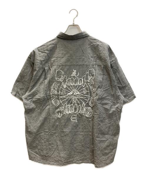 EVISEN（エビセン）EVISEN (エビセン) OVERLAND CHECK SHIRT ブラック×ホワイト サイズ:XLの古着・服飾アイテム