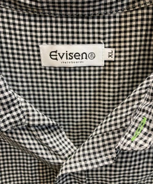 EVISEN（エビセン）EVISEN (エビセン) OVERLAND CHECK SHIRT ブラック×ホワイト サイズ:XLの古着・服飾アイテム
