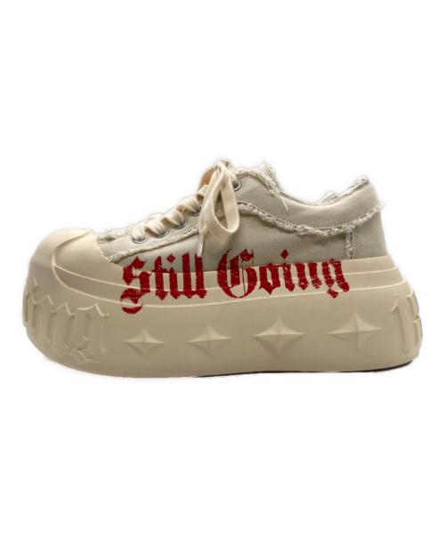 1807（イチハチゼロナナ）1807 (イチハチゼロナナ) GOTHIC LACE UP 厚底スニーカー アイボリー サイズ:SIZE 27.5cmの古着・服飾アイテム