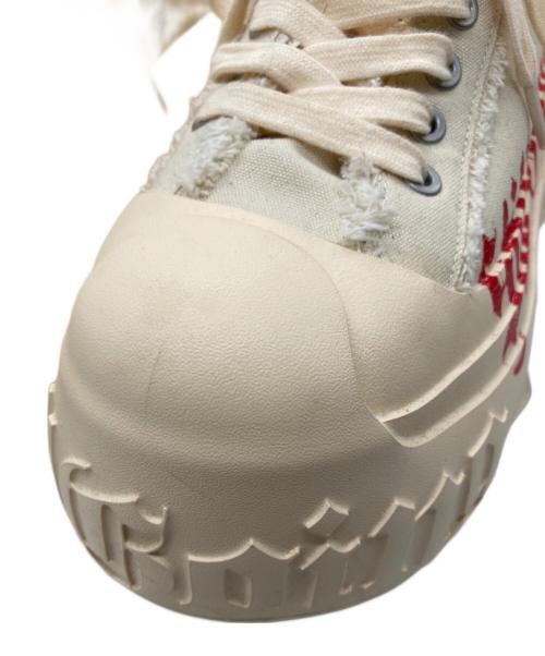 1807（イチハチゼロナナ）1807 (イチハチゼロナナ) GOTHIC LACE UP 厚底スニーカー アイボリー サイズ:SIZE 27.5cmの古着・服飾アイテム