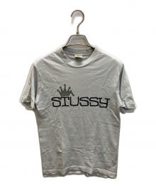 stussy（ステューシー）の古着「折れクラウンロゴTシャツ」｜グレー