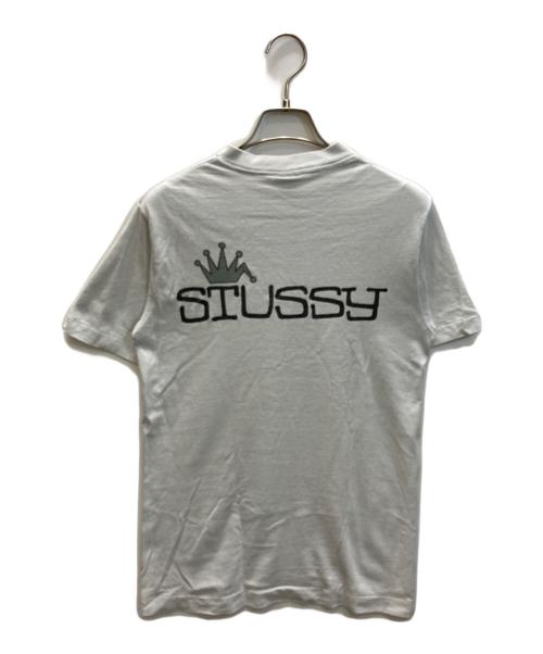 stussy（ステューシー）stussy (ステューシー) 折れクラウンロゴTシャツ グレー サイズ:SIZE Sの古着・服飾アイテム