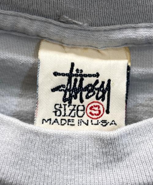 stussy（ステューシー）stussy (ステューシー) 折れクラウンロゴTシャツ グレー サイズ:SIZE Sの古着・服飾アイテム