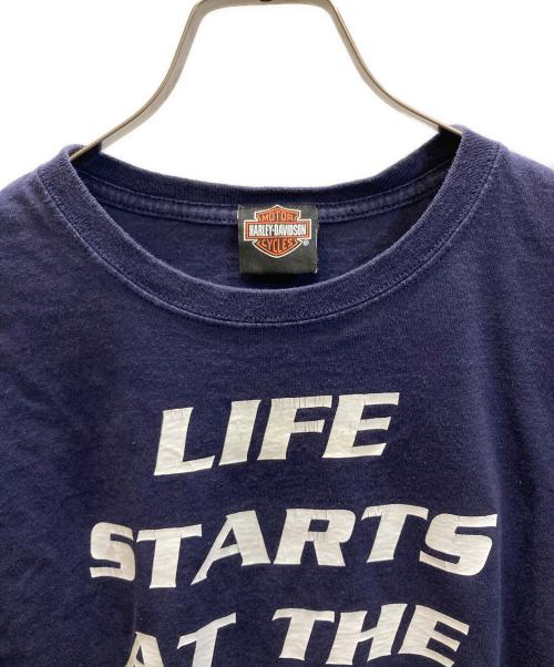 HARLEY-DAVIDSON（ハーレーダビッドソン）HARLEY-DAVIDSON (ハーレーダビッドソン) 両面プリントTシャツ ネイビー サイズ:Mの古着・服飾アイテム