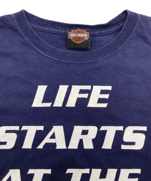 HARLEY-DAVIDSON（ハーレーダビッドソン）HARLEY-DAVIDSON (ハーレーダビッドソン) 両面プリントTシャツ ネイビー サイズ:Mの古着・服飾アイテム