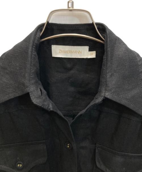 ZIMMERMANN（ジマーマン）ZIMMERMANN (ジマーマン) リネンジャンプスーツ ブラック サイズ:SIZE 0の古着・服飾アイテム
