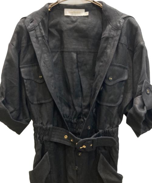 ZIMMERMANN（ジマーマン）ZIMMERMANN (ジマーマン) リネンジャンプスーツ ブラック サイズ:SIZE 0の古着・服飾アイテム