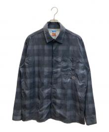 city country city（シティーカントリーシティー）の古着「TASLAN NYLON CHECK SHIRT」｜グレー