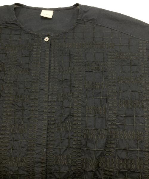 KAGURE（カグレ）kagure (カグレ) フロント刺繍フレンチブラウス ブラック サイズ:size  Freeの古着・服飾アイテム