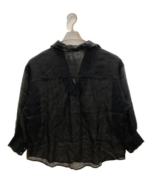 JOURNAL STANDARD（ジャーナルスタンダード）JOURNAL STANDARD (ジャーナルスタンダード) リネンメッシュシャツ ブラック サイズ:下記参照の古着・服飾アイテム