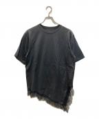 journal standard L'essageジャーナルスタンダード レサージュ）の古着「レースイレギュラーヘムTシャツ」｜グレー