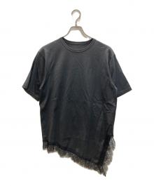 journal standard L'essage（ジャーナルスタンダード レサージュ）の古着「レースイレギュラーヘムTシャツ」｜グレー