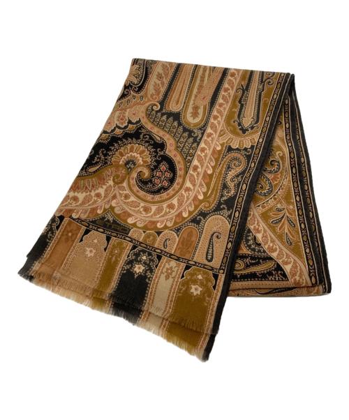 ETRO（エトロ）ETRO (エトロ) ペイズリー ウールシルク ストール ベージュ サイズ:下記参照の古着・服飾アイテム