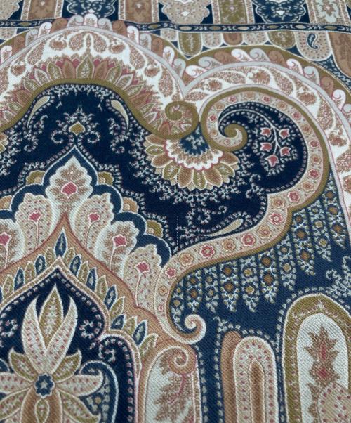 ETRO（エトロ）ETRO (エトロ) ペイズリー ウールシルク ストール ベージュ サイズ:下記参照の古着・服飾アイテム