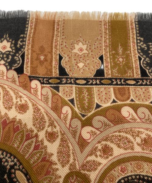 ETRO（エトロ）ETRO (エトロ) ペイズリー ウールシルク ストール ベージュ サイズ:下記参照の古着・服飾アイテム