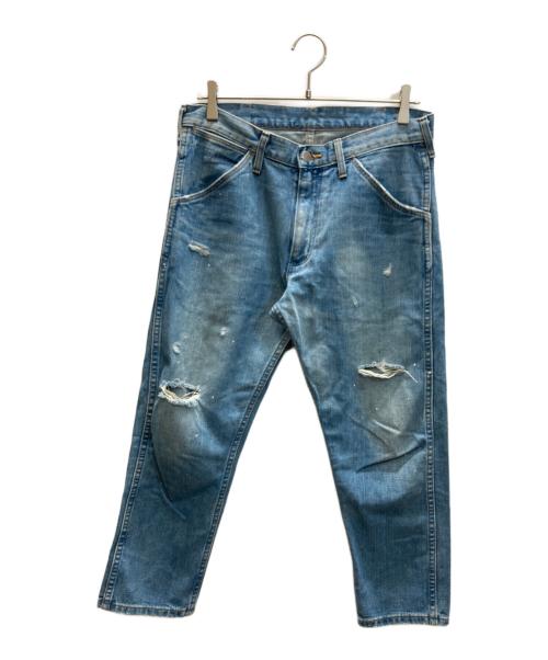 Wrangler（ラングラー）Wrangler (ラングラー) Ron Herman (ロンハーマン) 加工クロップドデニムパンツ インディゴ サイズ:SIZE Mの古着・服飾アイテム