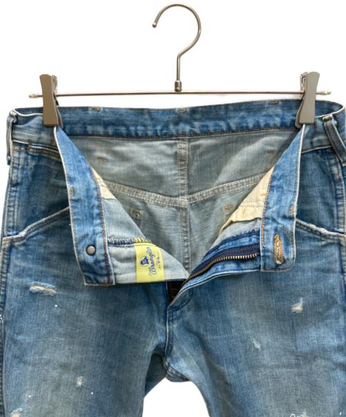 Wrangler（ラングラー）Wrangler (ラングラー) Ron Herman (ロンハーマン) 加工クロップドデニムパンツ インディゴ サイズ:SIZE Mの古着・服飾アイテム