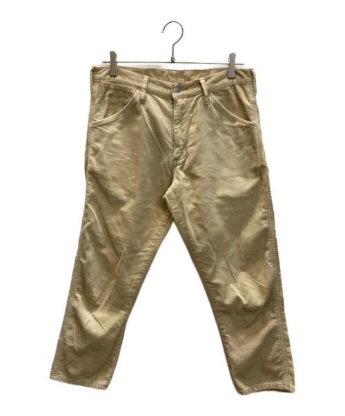 Wrangler（ラングラー）Wrangler (ラングラー) Ron Herman (ロンハーマン) 加工クロップドデニムパンツ ベージュ サイズ:SIZE Mの古着・服飾アイテム