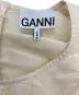 中古・古着 GANNI (ガニー) ストライプ タフタ ワイドスリーブ フィットブラウス ベージュ サイズ:SIZE XS：10000円