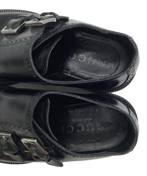 GUCCI（グッチ）GUCCI (グッチ) ダブルモンクシューズ ブラック サイズ:SIZE 40 1/2の古着・服飾アイテム
