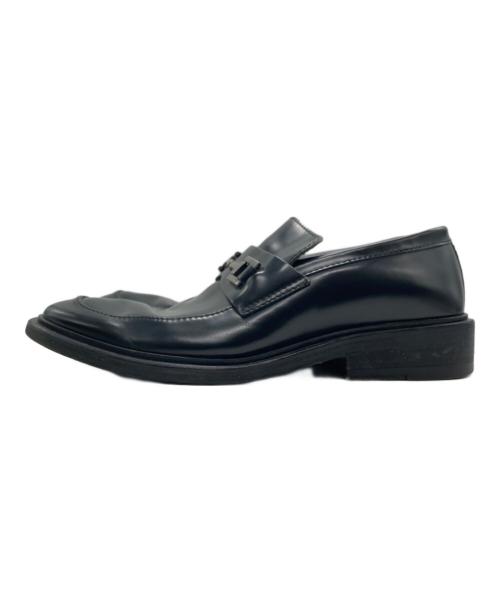 GUCCI（グッチ）GUCCI (グッチ) スクエアビットローファー ブラック サイズ:SIZE 40 1/2の古着・服飾アイテム
