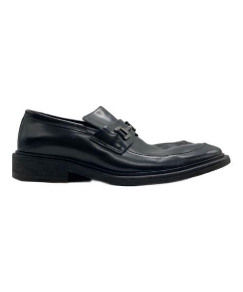 GUCCI（グッチ）GUCCI (グッチ) スクエアビットローファー ブラック サイズ:SIZE 40 1/2の古着・服飾アイテム