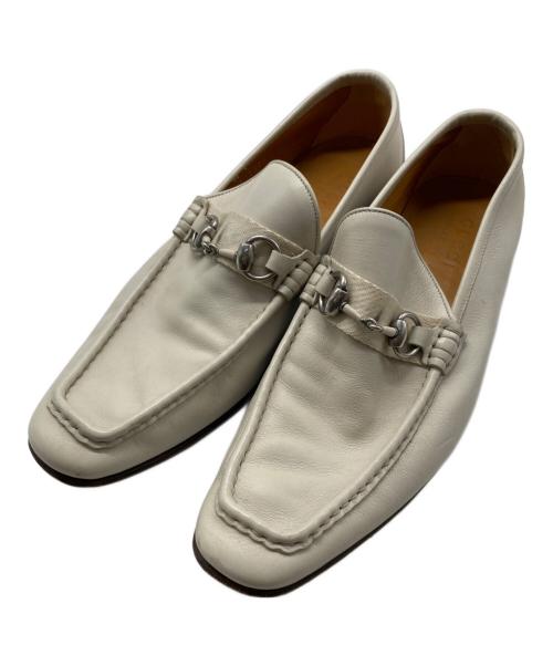 GUCCI（グッチ）GUCCI (グッチ) ビットローファー アイボリー サイズ:40EJの古着・服飾アイテム