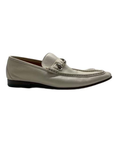 GUCCI（グッチ）GUCCI (グッチ) ビットローファー アイボリー サイズ:40EJの古着・服飾アイテム