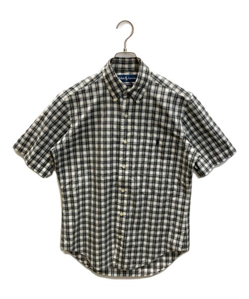 POLO RALPH LAUREN（ポロ・ラルフローレン）POLO RALPH LAUREN (ポロ・ラルフローレン) ボタンダウンチェックシャツ ホワイト×ブラック サイズ:Mの古着・服飾アイテム