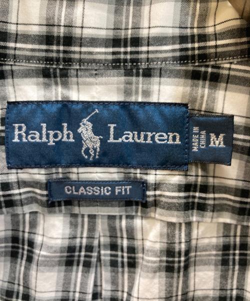 POLO RALPH LAUREN（ポロ・ラルフローレン）POLO RALPH LAUREN (ポロ・ラルフローレン) ボタンダウンチェックシャツ ホワイト×ブラック サイズ:Mの古着・服飾アイテム