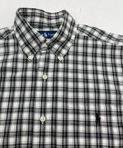 POLO RALPH LAUREN（ポロ・ラルフローレン）POLO RALPH LAUREN (ポロ・ラルフローレン) ボタンダウンチェックシャツ ホワイト×ブラック サイズ:Mの古着・服飾アイテム