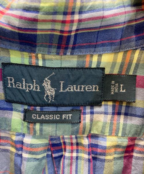 POLO RALPH LAUREN（ポロ・ラルフローレン）POLO RALPH LAUREN (ポロ・ラルフローレン) ボタンダウンチェックシャツ ブルー サイズ:Lの古着・服飾アイテム