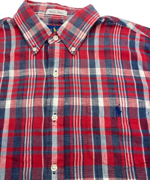 POLO RALPH LAUREN（ポロ・ラルフローレン）POLO RALPH LAUREN (ポロ・ラルフローレン) マドラスチェックシャツ レッド サイズ:Mの古着・服飾アイテム