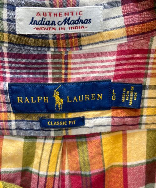 RALPH LAUREN（ラルフローレン）RALPH LAUREN (ラルフローレン) マドラスチェックシャツ レッド×イエロー サイズ:Lの古着・服飾アイテム