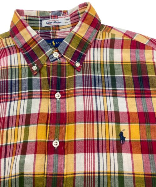 RALPH LAUREN（ラルフローレン）RALPH LAUREN (ラルフローレン) マドラスチェックシャツ レッド×イエロー サイズ:Lの古着・服飾アイテム