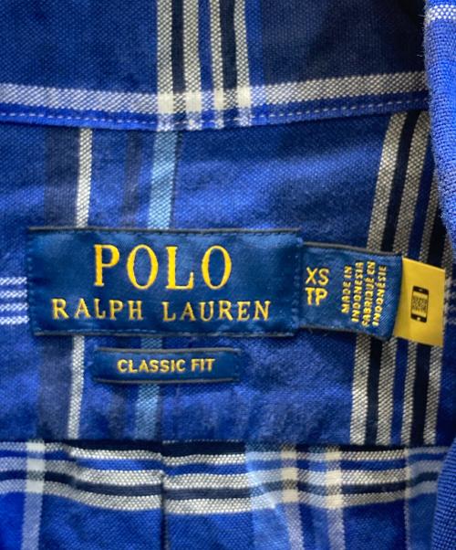 POLO RALPH LAUREN（ポロ・ラルフローレン）POLO RALPH LAUREN (ポロ・ラルフローレン) ボタンダウンチェックシャツ ブルー サイズ:XSの古着・服飾アイテム