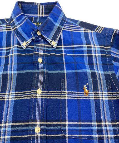 POLO RALPH LAUREN（ポロ・ラルフローレン）POLO RALPH LAUREN (ポロ・ラルフローレン) ボタンダウンチェックシャツ ブルー サイズ:XSの古着・服飾アイテム
