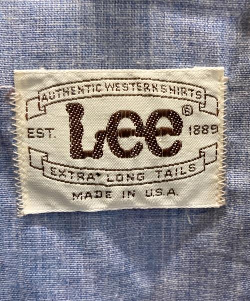 LEE（リー）LEE (リー) 切替ウエスタンシャツ ブルー×レッド サイズ:SIZE 15 1/2の古着・服飾アイテム