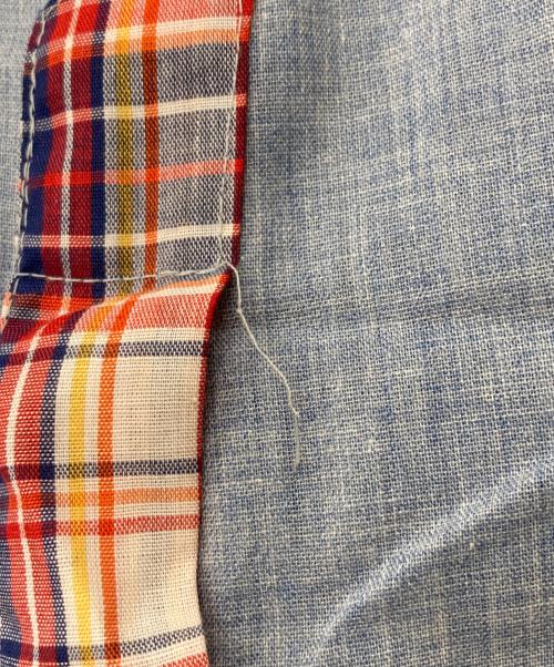 LEE（リー）LEE (リー) 切替ウエスタンシャツ ブルー×レッド サイズ:SIZE 15 1/2の古着・服飾アイテム