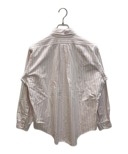 BROOKS BROTHERS（ブルックスブラザーズ）BROOKS BROTHERS (ブルックスブラザーズ) makers ボタンダウンストライプシャツ ホワイト×ピンク サイズ:SIZE 15 1/2-3の古着・服飾アイテム