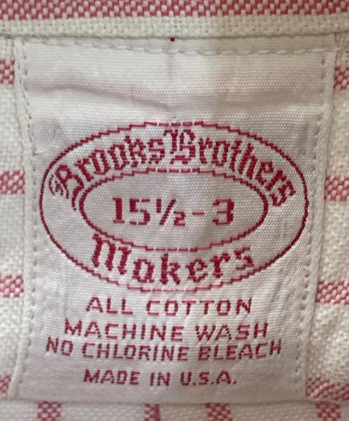 BROOKS BROTHERS（ブルックスブラザーズ）BROOKS BROTHERS (ブルックスブラザーズ) makers ボタンダウンストライプシャツ ホワイト×ピンク サイズ:SIZE 15 1/2-3の古着・服飾アイテム
