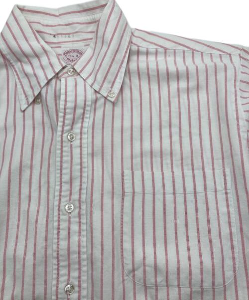 BROOKS BROTHERS（ブルックスブラザーズ）BROOKS BROTHERS (ブルックスブラザーズ) makers ボタンダウンストライプシャツ ホワイト×ピンク サイズ:SIZE 15 1/2-3の古着・服飾アイテム