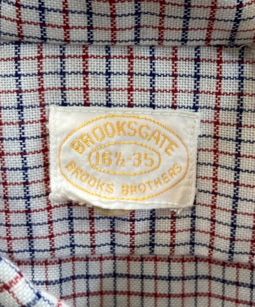 BROOKS BROTHERS（ブルックスブラザーズ）BROOKS BROTHERS (ブルックスブラザーズ) BROOKS GATE ボタンダウンチェックシャツ ホワイト×レッド サイズ:SIZE 16 1/2-35の古着・服飾アイテム
